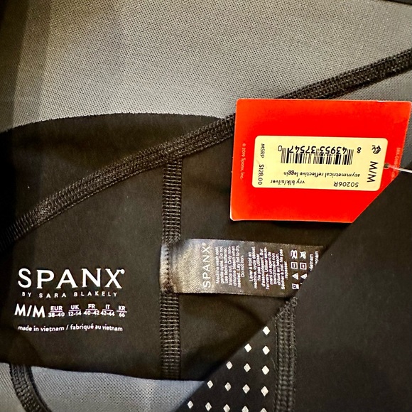 NWT! Spanx Every.Wear Asymmetrical Reflective 7/8 Leggings - Picture 6 of 6